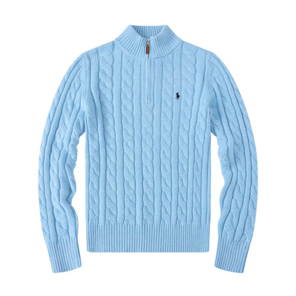 Ralph Ⅼauren | Half-Zip Cable-Knit Cotton Sweaters