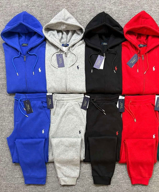Chic Comfort: Polo Sweat Suit Set for Effortless Style