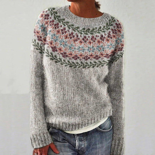 Scarlett - Vintage Floral Knit for Cosy Everyday Comfort