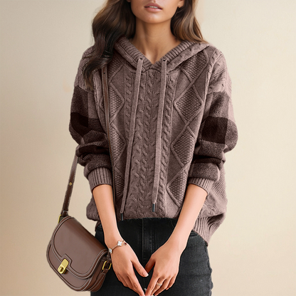 Luna - Jacquard Hooded Sweater