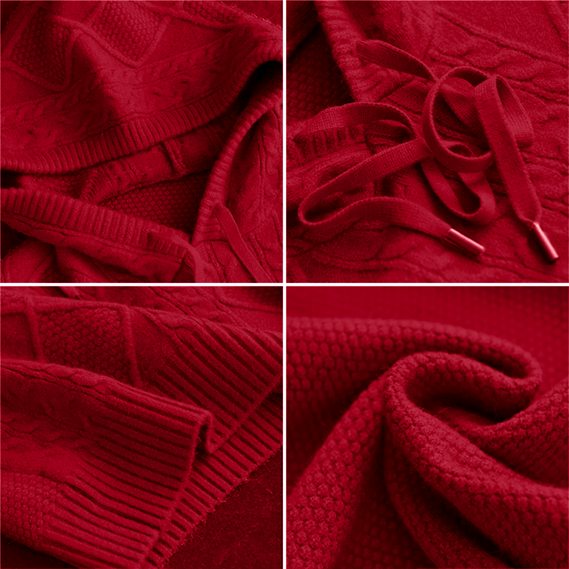 Luna - Jacquard Hooded Sweater