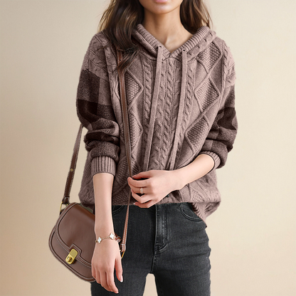 Luna - Jacquard Hooded Sweater