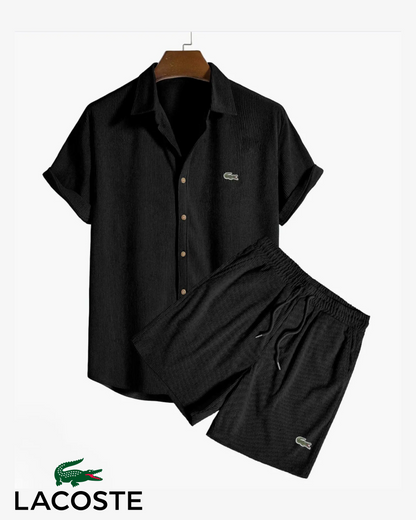 Lacoste Men's Premium Summer Set – Shirt & Shorts | 2-Piece Outfit
