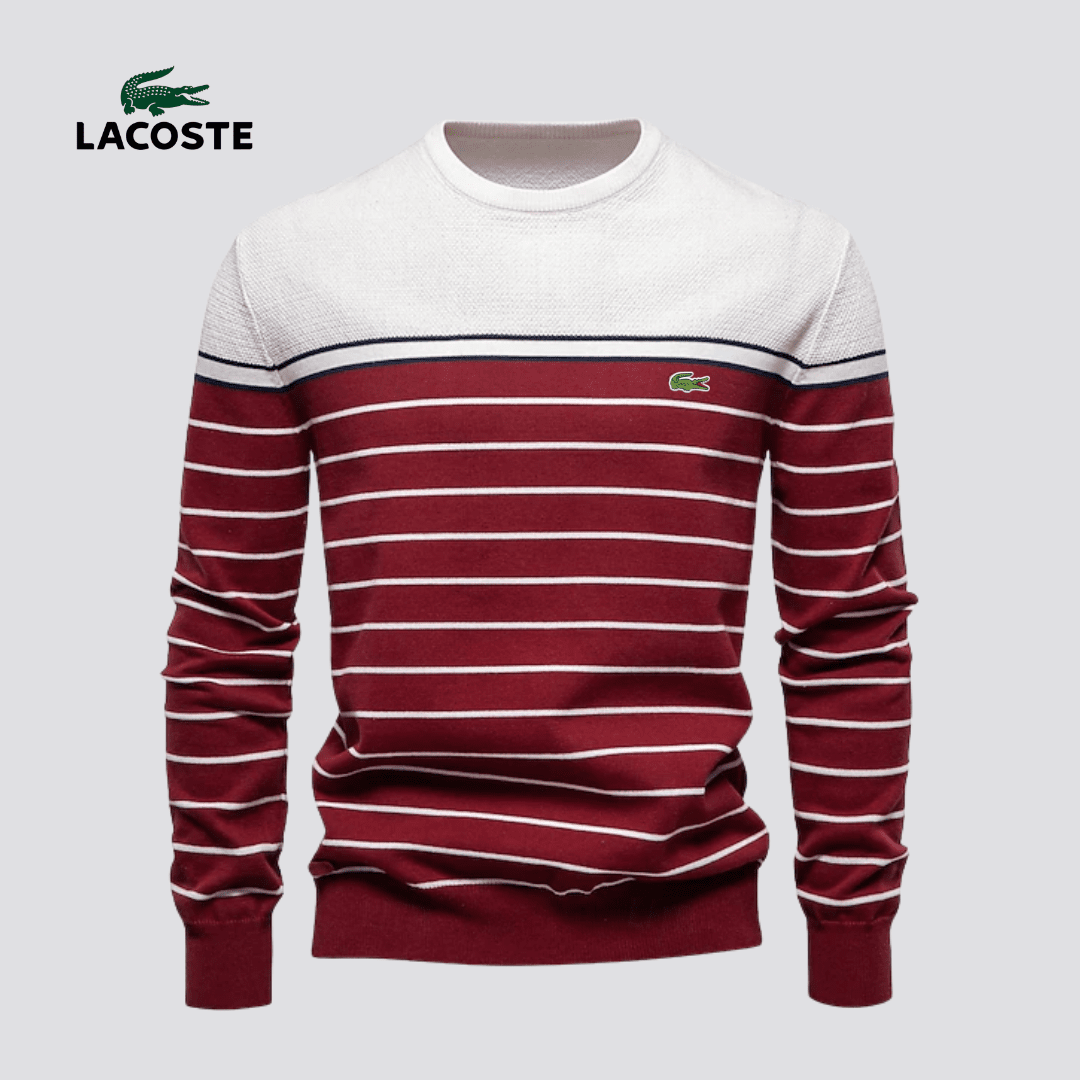 LACOSTE™ Striped Knit Sweater