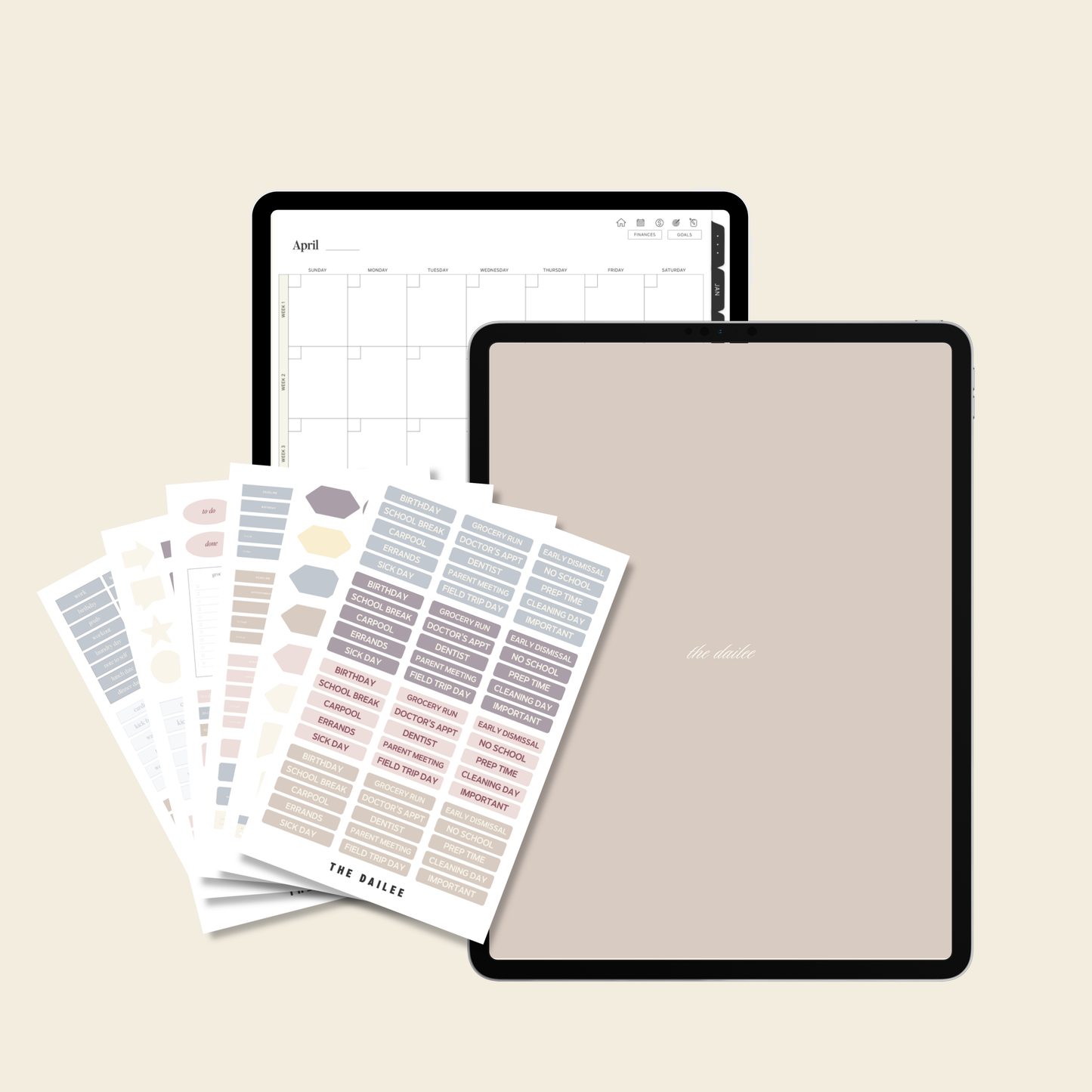 Undated Digital Planner Bundle for Moms