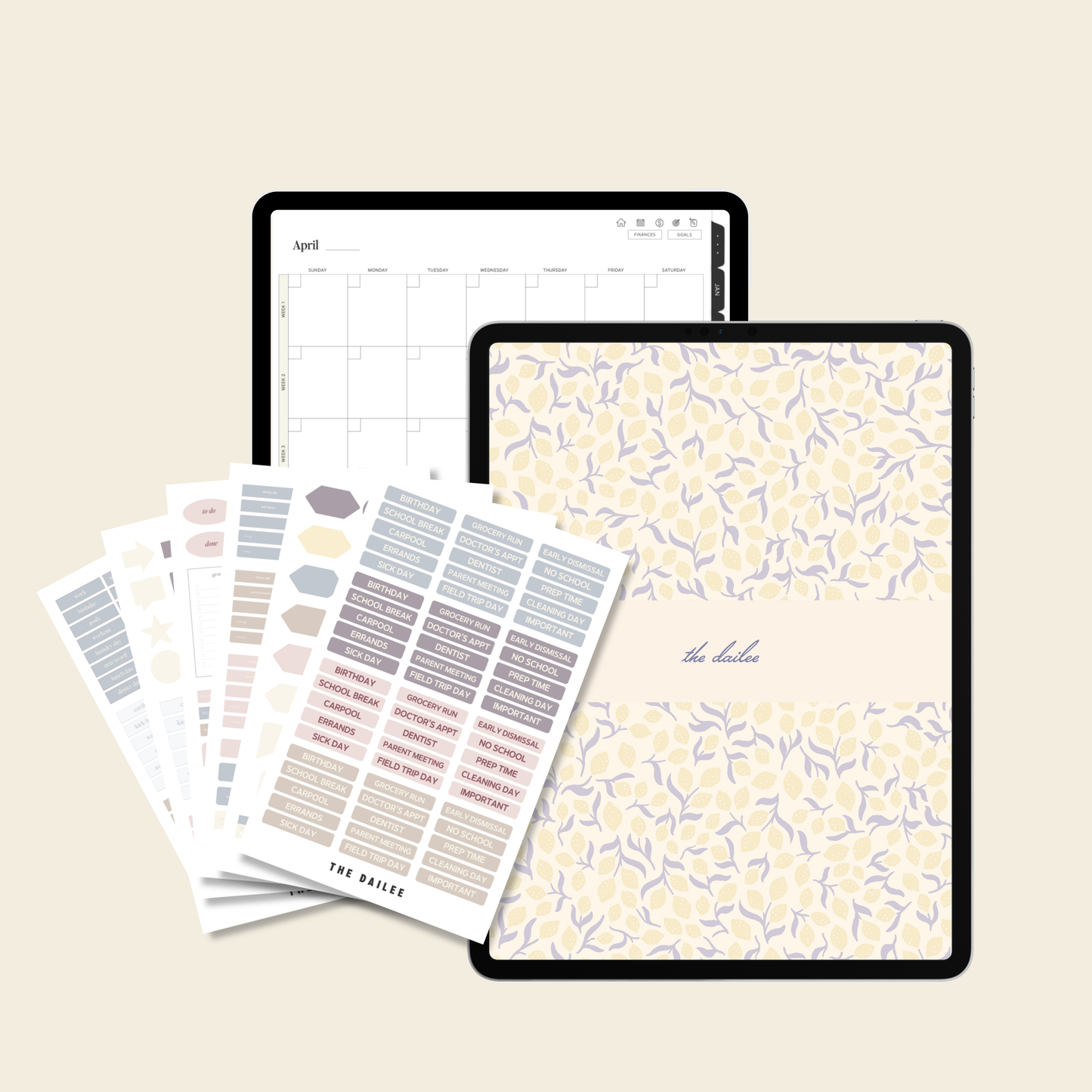 Undated Digital Planner Bundle for Moms